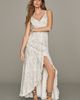 Avec Les Filles Asymmetrical Cutaway Denim Maxi Dress - 1