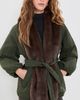 Avec Les Filles Avec Les Filles Balloon Belted Puffer Jacket Dark Forest/Mink - 2
