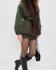 Avec Les Filles Avec Les Filles Balloon Belted Puffer Jacket Dark Forest/Mink - 5