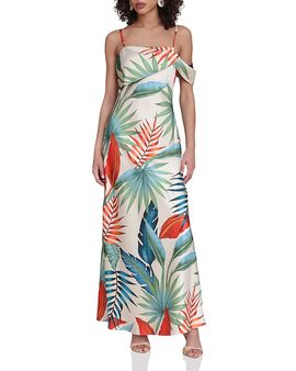 Avec Les Filles Avec Les Filles Bias Cut Maxi Dress