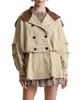 Avec Les Filles Avec Les Filles Blouson Peplum Short Trench Jacket - 1