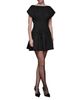 Avec Les Filles Avec Les Filles Boat Neck Drop Waist Mini Dress - 6