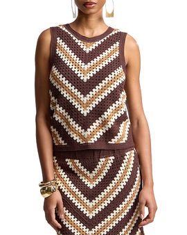 Avec Les Filles Avec Les Filles Chevron Crochet Top