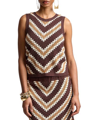 Avec Les Filles Avec Les Filles Chevron Crochet Top