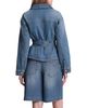 Avec Les Filles Avec Les Filles Cinched Back Denim Trucker Jacket - 3