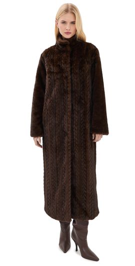 Avec Les Filles Avec Les Filles Combo Body Long Coat Cafe Noir