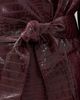 Avec Les Filles Avec Les Filles Croc-Embossed Faux Leather Belted Maxi Trench Coat Dark Red - 6