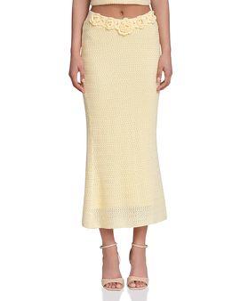 Avec Les Filles Avec Les Filles Crochet Midi Skirt