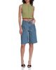 Avec Les Filles Avec Les Filles Denim Wide Leg Carpenter Cargo Shorts in Basilica Wash - 3