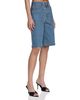 Avec Les Filles Avec Les Filles Denim Wide Leg Carpenter Cargo Shorts in Basilica Wash - 5