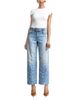 Avec Les Filles Avec Les Filles Distressed High Rise Wide Leg Belted Jeans in Martin Wash - 2