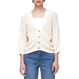 Avec Les Filles Avec Les Filles Dolman Sleeve Cotton Cardigan