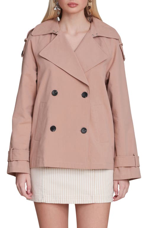 Avec Les Filles Avec Les Filles Double Breasted Short Trench Coat