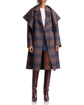 Avec Les Filles Avec Les Filles Double Faced Scarf Coat