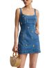 Avec Les Filles Avec Les Filles Embellished Denim Mini Dress - 3