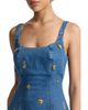 Avec Les Filles Avec Les Filles Embellished Denim Mini Dress - 5