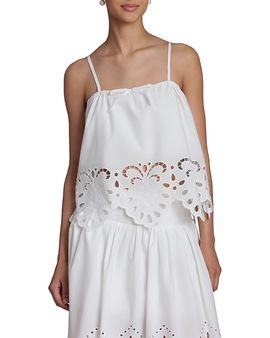 Avec Les Filles Avec Les Filles Eyelet Embroidered Bandeau Top