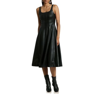 green emerald velvet dress Avec Les Filles Fit & Flare Dress, 0 / Blue