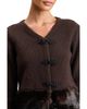 Avec Les Filles Avec Les Filles Faux Fur-Trim Cardigan Sweater - 6