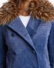 Avec Les Filles Avec Les Filles Faux Fur Collar Double Breasted Jacket - 4