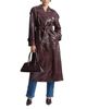 Avec Les Filles Avec Les Filles Faux Leather Belted Maxi Trench Coat - 4