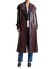 Avec Les Filles Avec Les Filles Faux Leather Belted Maxi Trench Coat - 5