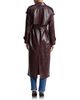 Avec Les Filles Avec Les Filles Faux Leather Belted Maxi Trench Coat - 6