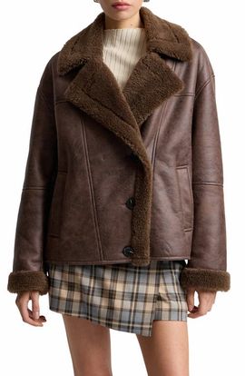 Avec Les Filles Avec Les Filles Faux Shearling Jacket