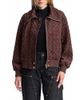 Avec Les Filles Avec Les Filles Faux Suede Down Bomber Jacket - 1