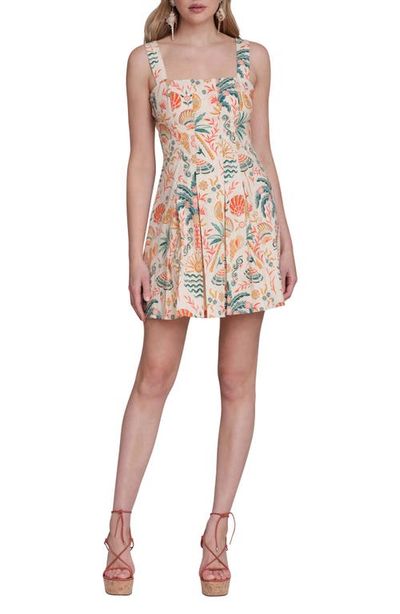 Avec Les Filles Avec Les Filles Fit & Flare Pleated Minidress