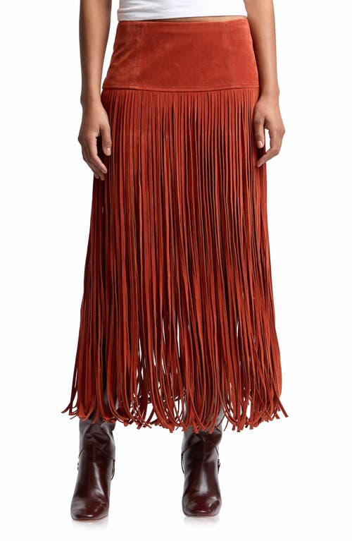 Avec Les Filles Avec Les Filles Fringe Maxi Skirt