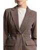 Avec Les Filles Avec Les Filles Houndstooth Belted Blazer - 6