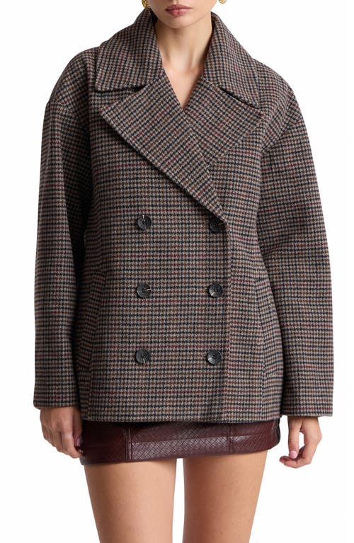 Avec Les Filles Avec Les Filles Houndstooth Peacoat