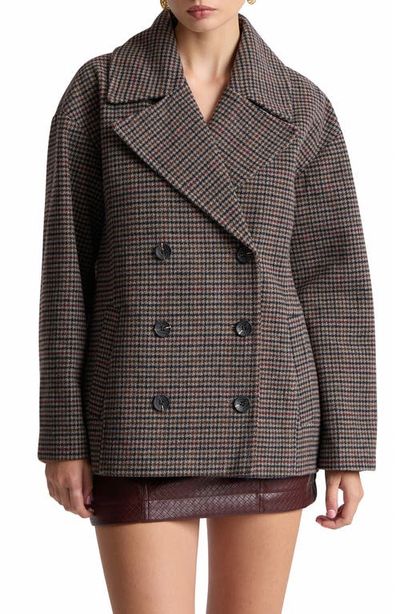 Avec Les Filles Avec Les Filles Houndstooth Peacoat