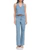 Avec Les Filles Avec Les Filles Jean Fleur High Rise Cutout Embroidered Wide Leg Jeans in Fleur Stamp Nikki Wash - 2
