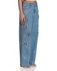 Avec Les Filles Avec Les Filles Jean Fleur High Rise Cutout Embroidered Wide Leg Jeans in Fleur Stamp Nikki Wash - 5