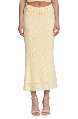 Avec Les Filles Avec Les Filles Knit Midi Skirt