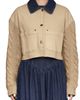 Avec Les Filles Avec Les Filles Knit Sleeve Crop Chore Jacket - 4