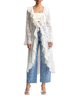 Avec Les Filles Avec Les Filles Lace Cascade Duster Jacket