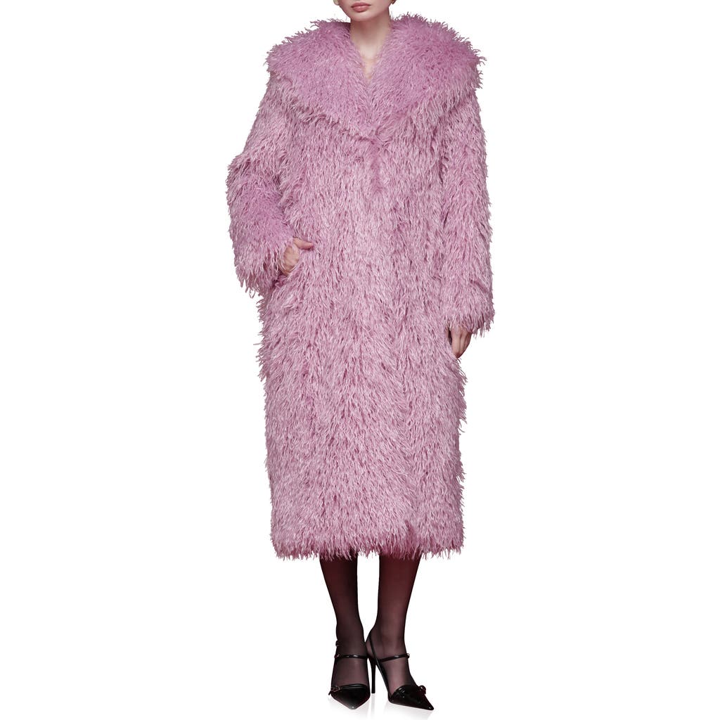 Avec Les Filles Avec Les Filles Longline Faux Fur Coat