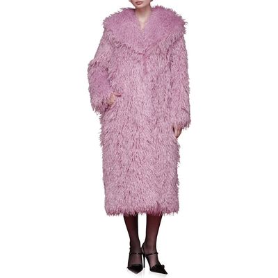 Avec Les Filles Avec Les Filles Longline Faux Fur Coat
