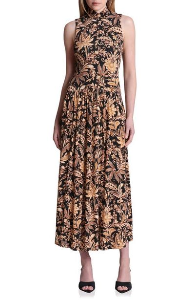 Avec Les Filles Avec Les Filles Paisley Floral Sleeveless Knit Dress