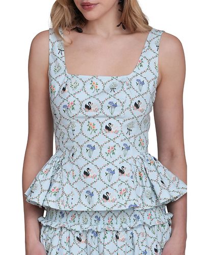 Avec Les Filles Avec Les Filles Peplum Top
