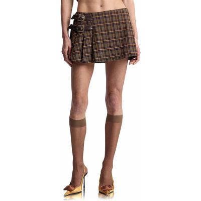 Avec Les Filles Avec Les Filles Plaid Belted Skort