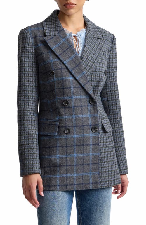 Avec Les Filles Avec Les Filles Plaid Double Breasted Blazer