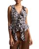 Avec Les Filles Avec Les Filles Plaid Ruffle Top - 1