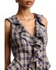 Avec Les Filles Avec Les Filles Plaid Ruffle Top - 4