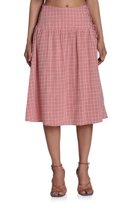 Avec Les Filles Avec Les Filles Print Side Tie Skirt