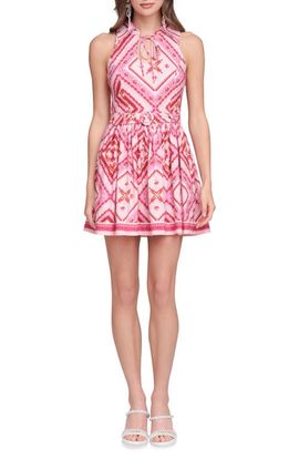 Avec Les Filles Avec Les Filles Print Sleeveless Minidress