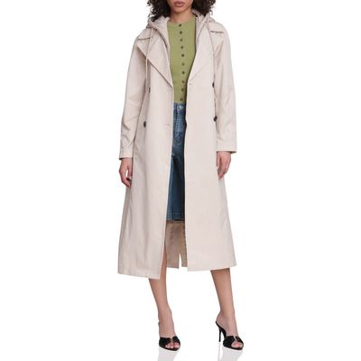 Avec Les Filles Avec Les Filles Quilted Hoodie Cotton & Nylon Trench Coat